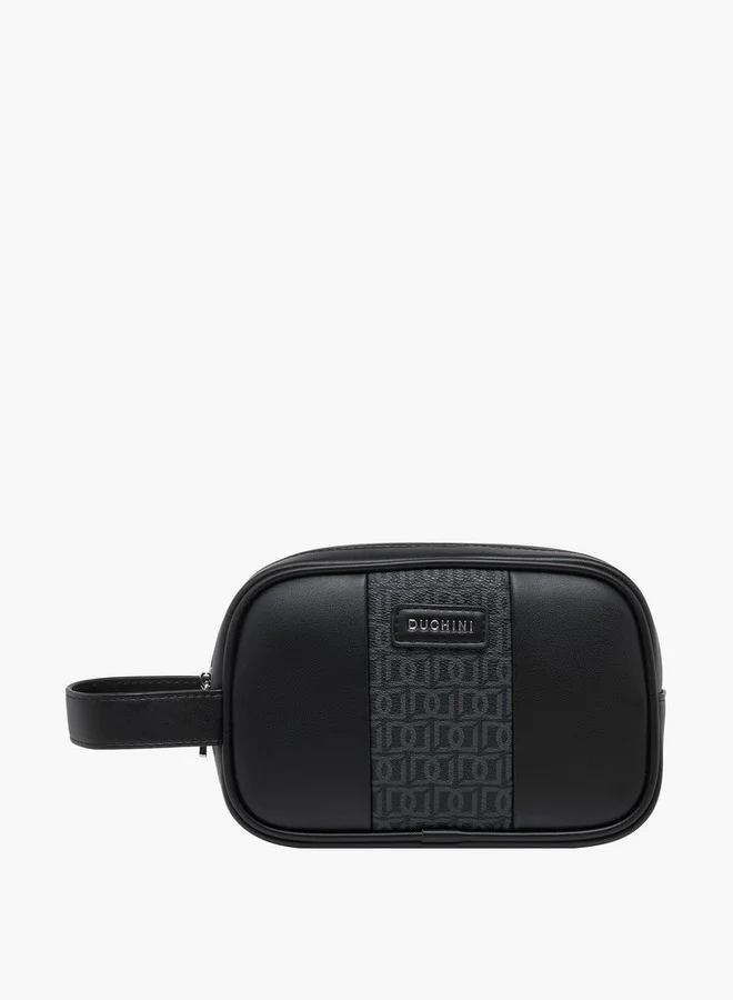 DUCHINI Panelled Pouch with Zip Closure