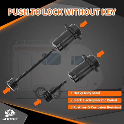 METOWARE Keyed Alike Hitch Lock& Coupler Lock Set, 5/8" Dia 3-1/2” Long Trailer Hitch Locks for Class III IV 2" & 2-1/2" Receiver, Dia 1/4" Trailer Coupler Lock with 7/8" Span Fits Latch-Type Couplers - Image 5
