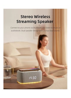 EZVALO EZVALO EzChrono Air 6-in-1 Alarm Clock with Wireless Charger & Night Light  - Image 4