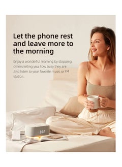 EZVALO EZVALO EzChrono Air 6-in-1 Alarm Clock with Wireless Charger & Night Light  - Image 2