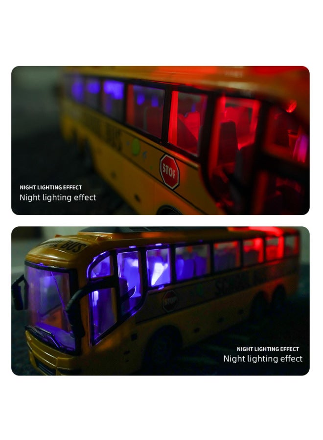 Large Electric Remote Control Car Bus Wireless Light Simulation Car Children Boy Toys Wholesale-Color:Remote Control Bus [yellow]]-Proportion:Standard: [non-charging]]  - Image 4