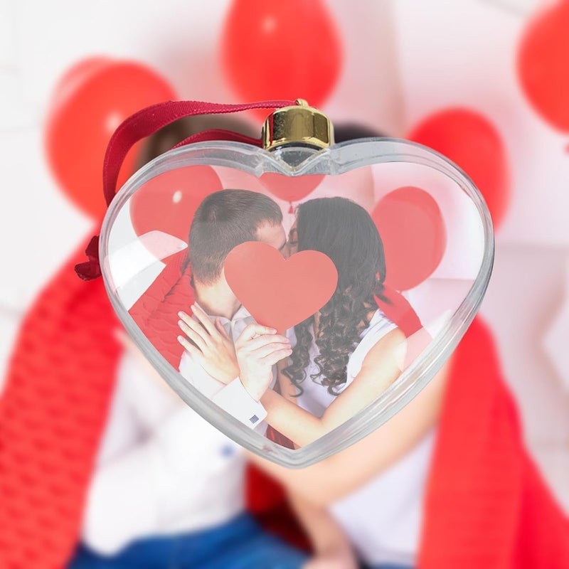 Clear Heart Shape Photo Frame Love Pendant for DIY Gifts Wall Party Supplies - Image 4
