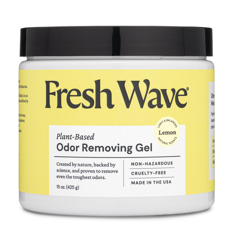 Fresh Wave Lemon Odor Removing Gel, 15 oz. | Odor Absorbers for Home | Safer Odor Relief | Natural Plant-Based Odor Eliminator | Every 15 oz. lasts 30-60 Days | For Cooking, Trash & Pets - Image 1