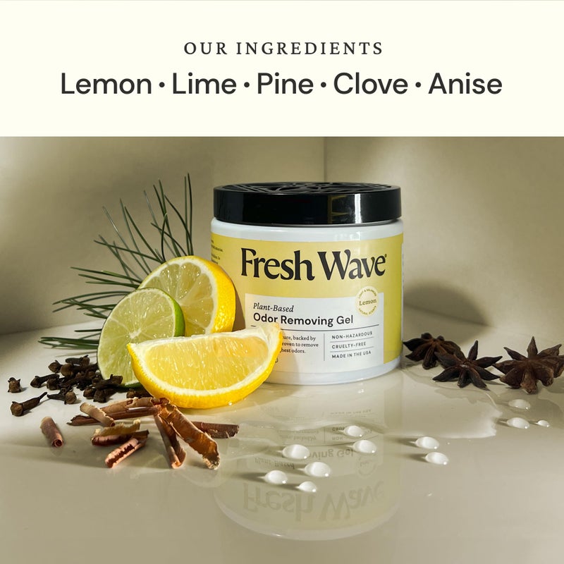 Fresh Wave Lemon Odor Removing Gel, 15 oz. | Odor Absorbers for Home | Safer Odor Relief | Natural Plant-Based Odor Eliminator | Every 15 oz. lasts 30-60 Days | For Cooking, Trash & Pets - Image 2