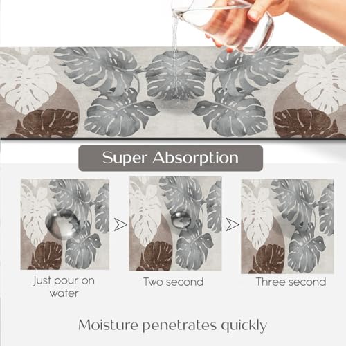 Glaceon Anti Fatigue Kitchen Mat 2PCS,Farmhouse Kitchen Rugs Non-Slip,Vintage Kitchen Mats for Floor,Comfort Standing Mat for Laundry,Office,Sink,Desk (GL-01) - Image 5
