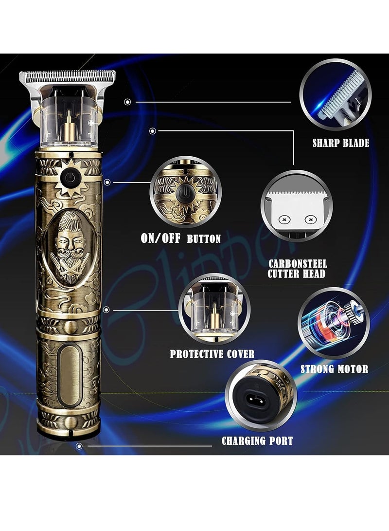 ماكينة قص شعر للرجال، ماكينة قص شعر احترافية، ماكينة قص شعر كهربائية على شكل حرف T، ماكينة قص شعر لاسلكية قابلة لإعادة الشحن، ماكينة قص شعر بدون فجوات، ماكينة قص شعر اللحية، مجموعة العناية بالشعر للرجال - Image 4