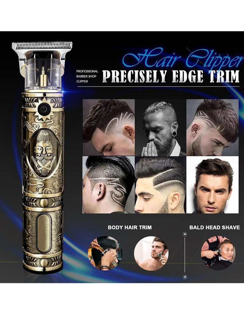 ماكينة قص شعر للرجال، ماكينة قص شعر احترافية، ماكينة قص شعر كهربائية على شكل حرف T، ماكينة قص شعر لاسلكية قابلة لإعادة الشحن، ماكينة قص شعر بدون فجوات، ماكينة قص شعر اللحية، مجموعة العناية بالشعر للرجال - Image 3