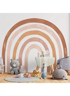 Henoyso 6 Pcs Large Rainbow Wall Decals 94.5 x 82.7 Inch Colorful Vinyl Baby Room Decor Peel and Stick Wallpaper for Girls Kids Bedroom Nursery Classroom Playroom  - Image 4