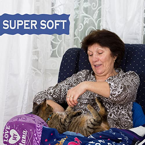 Gevuto Nana Gifts Blanket 50" X 60" - Birthday Gifts for Nana - Nana Gifts from Grandkids - Grandma Gifts for Mothers Day - Nana Birthday Gifts - Gigi Gifts for Grandma - Best Nana Ever Gifts - Image 5