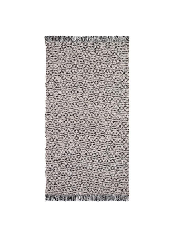 إيروريكس سجادة، منسوجة بشكل مسطح، أسود/طبيعي، 80×150 سم - Image 1