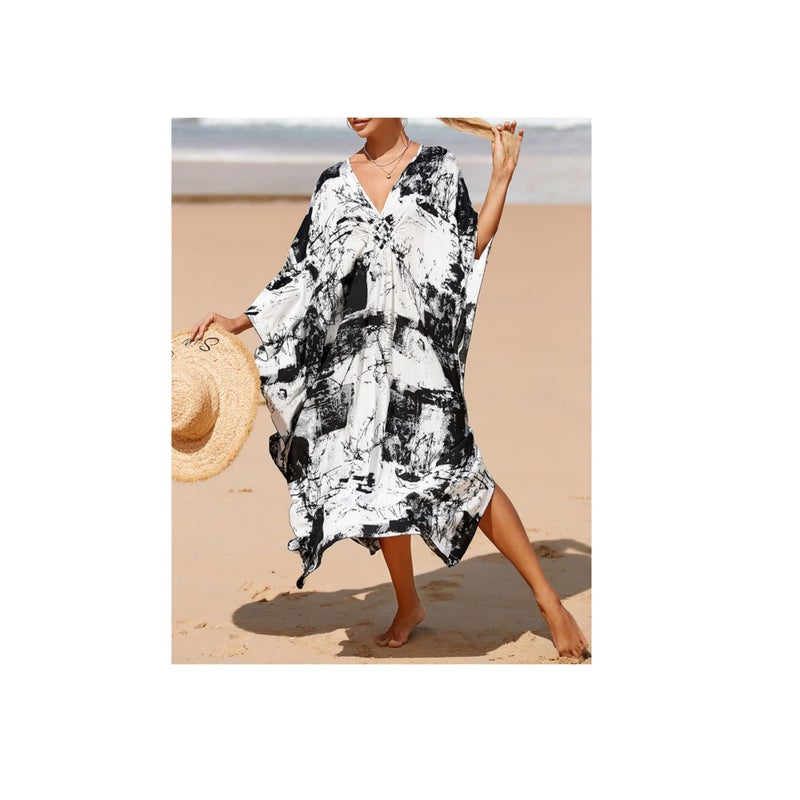 SOLARAE Dresses Cover Up, Beach Coverup, Women's Long Clothes, Resort Dress, for Swimwear Women, Summer Wear, One Size Fits Most - Image 4