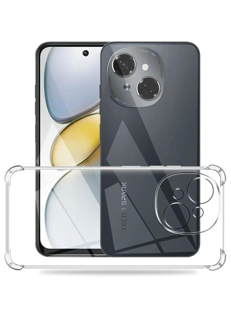 General - Clear Case Compatible with Tecno SPARK Go 1, Slim Fit TPU Transparent Soft Back Cover with 4 Corner Shockproof Airbag and Camera Lens Protection - Image 1