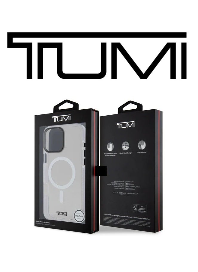 CG MOBILE Back case for iPhone 16 Pro, supports wireless charging MagSafe, French design, Clear color, original logo approved by the global brand TUMI. From CG Mobile.  - Image 4