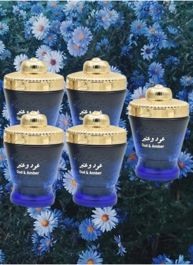 الماس للعطور 5 قطع بخور عود و عنبر 50 جرام  - Image 1