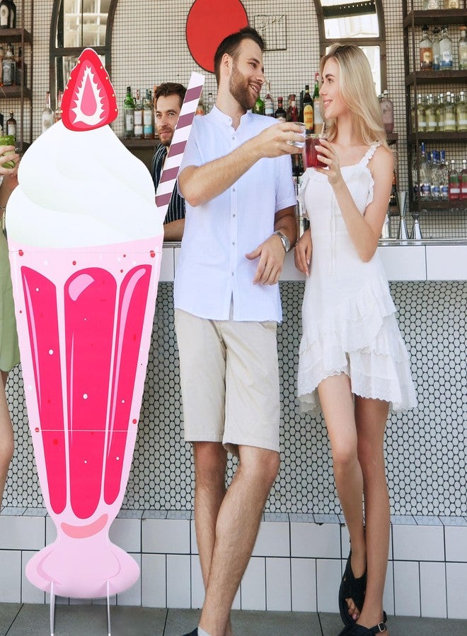 RoundFunny 2 Pieces 36 Inch Life Size Large Ice Cream Stand up Dessert Centerpieces 50's Theme Party Props Decorations for Ice Cream Soda Shop Accessory - Image 5