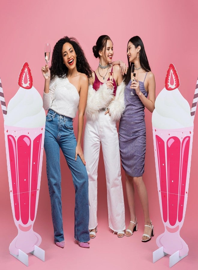 RoundFunny 2 Pieces 36 Inch Life Size Large Ice Cream Stand up Dessert Centerpieces 50's Theme Party Props Decorations for Ice Cream Soda Shop Accessory - Image 4