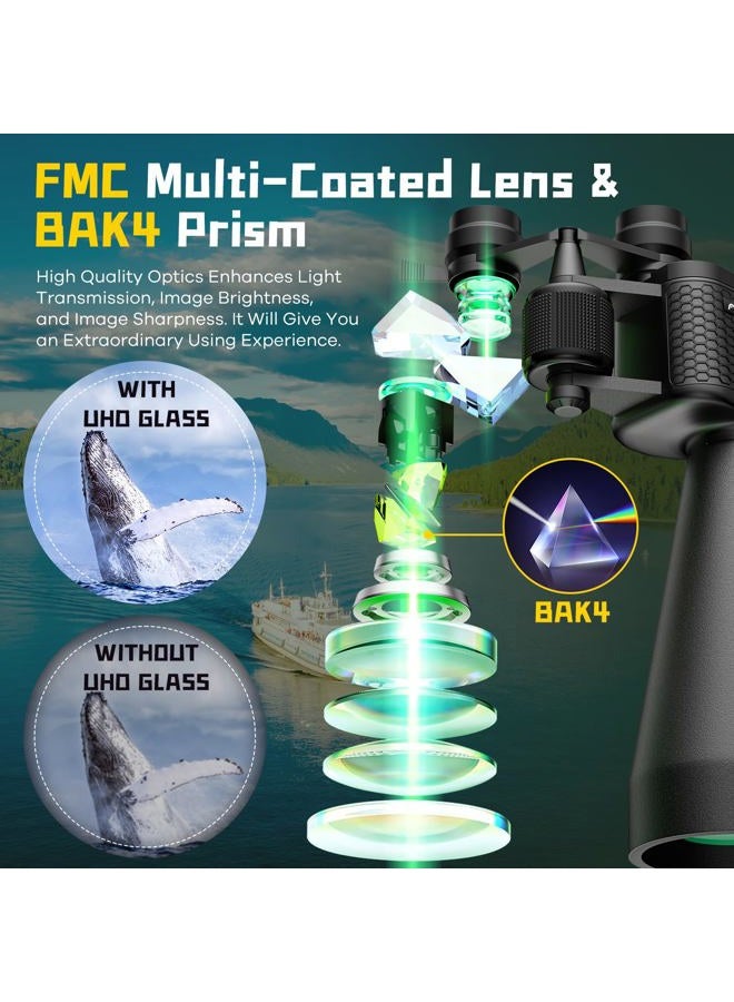 Flyant 15-35x70 Binoculars for Adults High Powered, 35x HD Zoom for Stargazing & Bird Watching, Waterproof Binocular with Tripod Adapter, Ideal Essentials for Cruise Ship, Travel, Camping, Outdoor, Hunting - Image 5