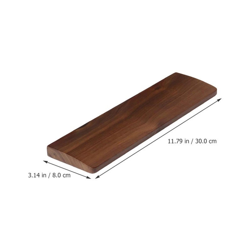 Walnut Wooden Keyboard Wrist Rest Ergonomic 30cm Small Palm Support For Office Desk - Image 3