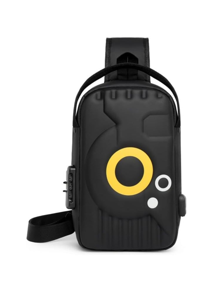 QSHOP Luxury Quality Anti-Theft Crossbody Bag Large Capacity Waterproof with USB Port Multi Pockets Handbag Shoulder Bag Password Lock Waterproof Travel Bag for Men Women  - Image 1