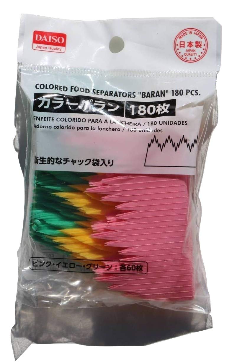 Daiso Sushi Bento Box Divider Decoration Color Grass Baran Set 3 colors x 60 pcs