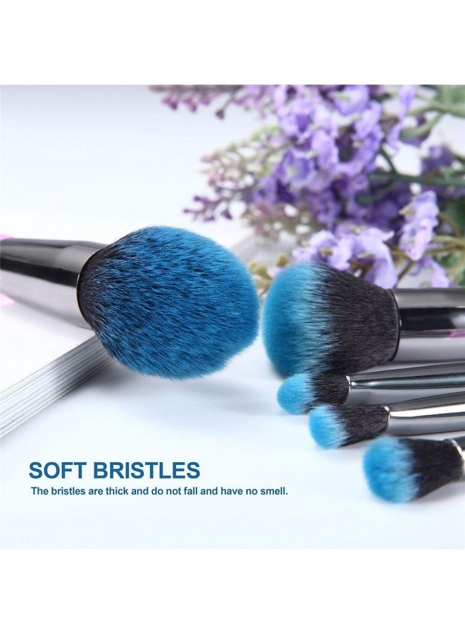 ستارت مايكرز مجموعة فرش المكياج من 15 قطعة بشعيرات صناعية فاخرة بمقبض كريستالي وفرشاة كريم أساس كابوكي للوجه والشفاه والعين ومجموعات فرش المكياج الاحترافية مع صندوق هدايا مرصع بالنجوم - Image 2