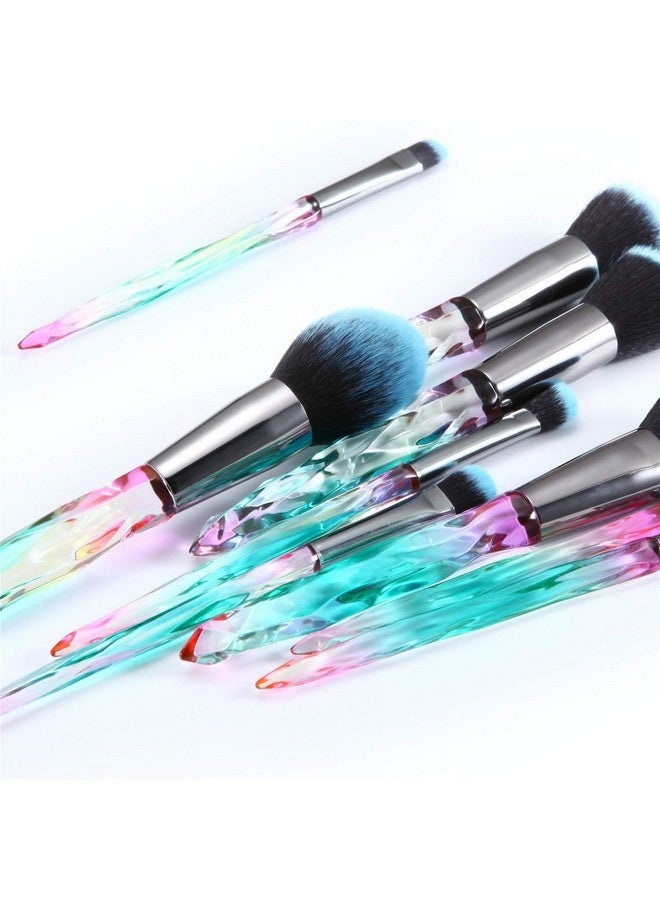 ستارت مايكرز مجموعة فرش المكياج من 15 قطعة بشعيرات صناعية فاخرة بمقبض كريستالي وفرشاة كريم أساس كابوكي للوجه والشفاه والعين ومجموعات فرش المكياج الاحترافية مع صندوق هدايا مرصع بالنجوم - Image 5