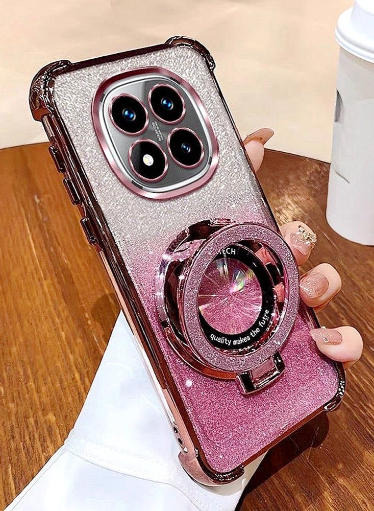 Magnetic Glitter for Xiaomi Redmi Note 15 Pro Case， Camera Lens Protector，Sparkly Stand，Support Wireless Charging， Luxury Gradient Shockproof Xiaomi Redmi Note 15 Pro 5G Cover - Image 1