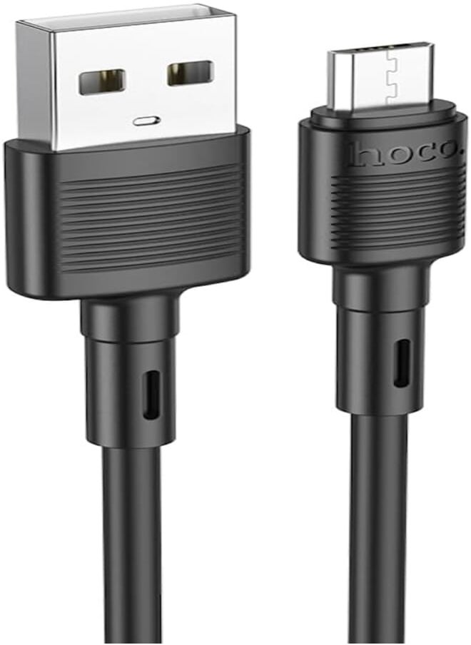 Hoco Hoco X83 - Victory Charging And Data Transmittion Cable (2.4A - 1M), USB-A To Micro-USB Plug, Compatible With Samsung Huawei Xiaomi Oppo - Black 