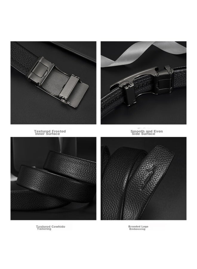 RED DRAGONFLY Hongqingting Top-grain Leather Men's Belt With Automatic Buckle, Waist Belt, Gift For Husband, Father's Day, Birthday Present, Gift Box Packaging - Image 2