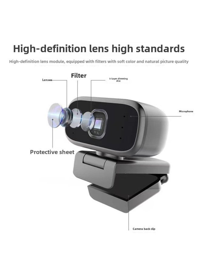 Computer Camera 1080p Usb Camera HD Camera Usb Webcam Webcam-Color:D93:1920*1080p (external Microphone) - Image 5