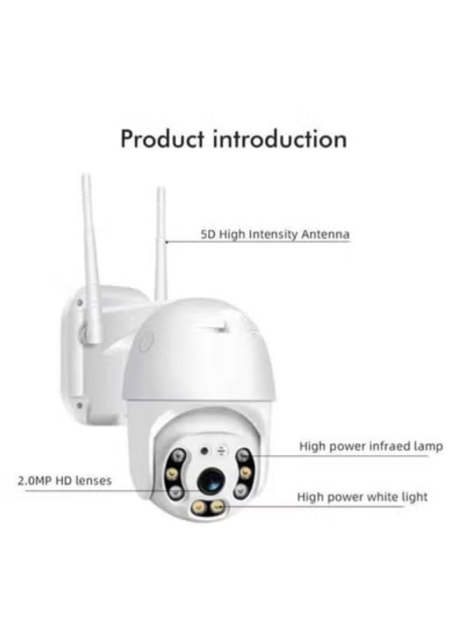 JAJEEK 1.0MP 4G Solar Powered Outdoor Camera with Two-Way Audio, LED Night View, H.265 Recording, Cloud & TF Storage, 8000mAh Battery, Wireless PTZ Security Monitoring – White - Image 3