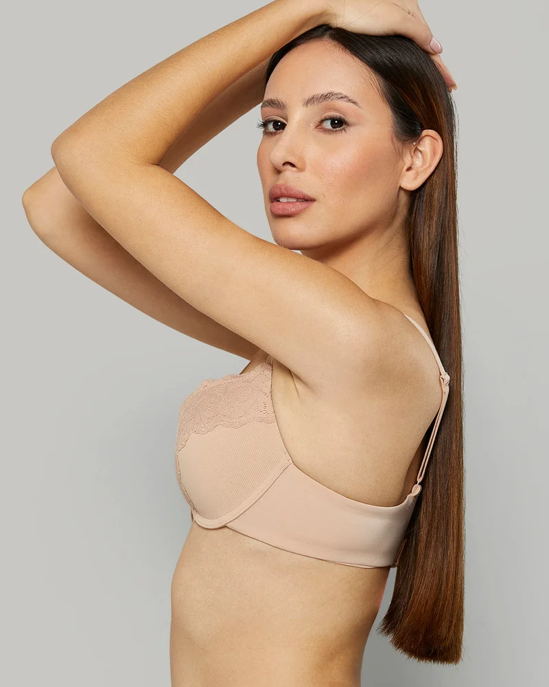 Isla & Evie Isla & Evie Black Bra Push Up Rib