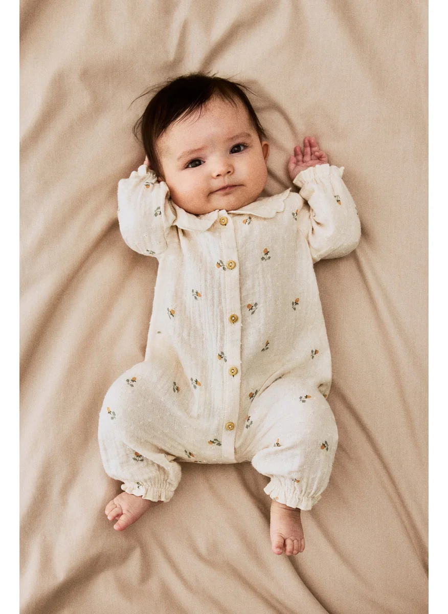 H&M Cotton Muslin Romper Suit