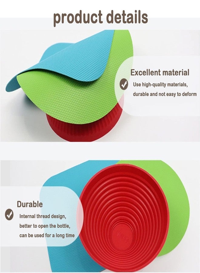 TRLREQ Jar Gripper Multi Purpose Reusable Rubber Gripper Jar Opener Gripper Rubber Jar Multi Purpose Bottle Lid Openers Fit for Most Bottles Set of 3 - Image 3