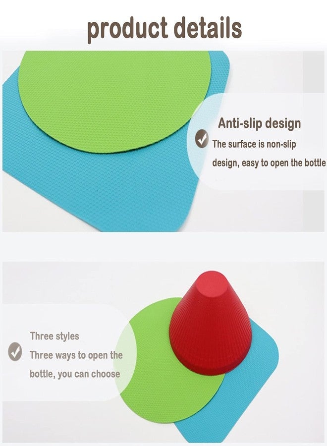 TRLREQ Jar Gripper Multi Purpose Reusable Rubber Gripper Jar Opener Gripper Rubber Jar Multi Purpose Bottle Lid Openers Fit for Most Bottles Set of 3 - Image 4
