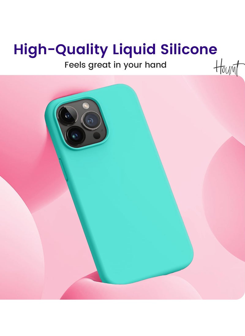 Houmt iPhone 15 Pro Case 6.1" Slim Liquid Silicone Soft Gel Rubber with 2X iPhone 15 Pro Screen Protector Shockproof Protective Phone Case Anti-Scratch Microfiber Lining for Apple iPhone 15 Pro  - Image 3