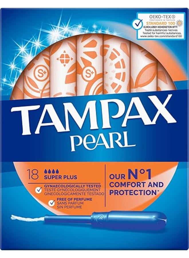 Tampax Pearl Super Plus Tampon - Pack Of 18 - Image 1
