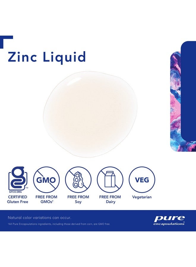 Pure Encapsulations سائل الزنك 15 ملغ ؛ مكمل زنك جلوكونات مضاد للحساسية لدعم المناعة ؛ 4 أونصة سائلة - Image 5