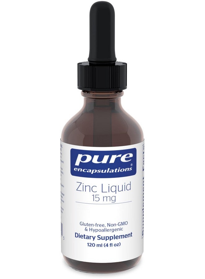 Pure Encapsulations سائل الزنك 15 ملغ ؛ مكمل زنك جلوكونات مضاد للحساسية لدعم المناعة ؛ 4 أونصة سائلة - Image 1