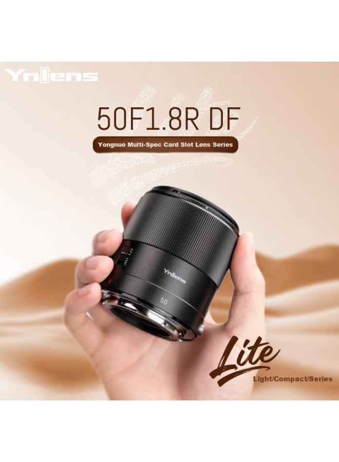 Yongnuo 50f1.8r Df Multi-spec R-mount Full-frame Standard Prime Lens For R-mount Mirrorless Cameras Black Shell - Image 1