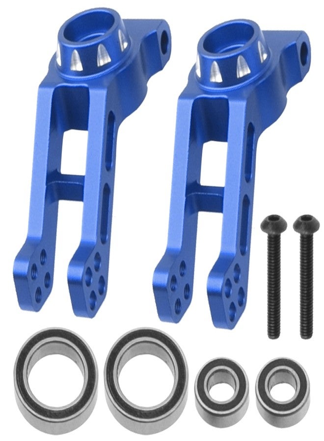 Vgoohobby Metal Rear Axle Steering Knuckles, Rear Hub Carrier Rear Axle Cup Mount Upgrades Parts Compatible with Arrma 1/8 Infraction 4X4 MEGA/Vendetta 4X4 3S BLX RC Car (Blue) - Image 1