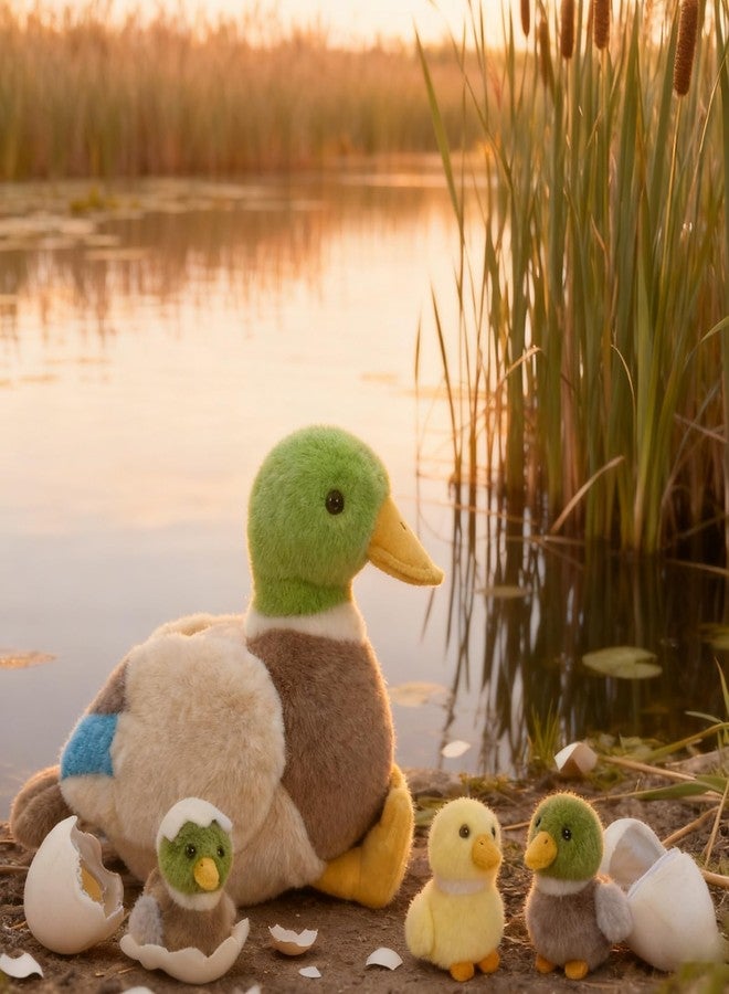 MaoGoLan Mallard Duck Stuffed Animals in Bulk, 7-in-1 Large Plush Toys with Mommy Duck and Ducklings & Eggs Inside Zippered Belly - Girls Easter Gift Nursery Baby Shower Decor - Image 4