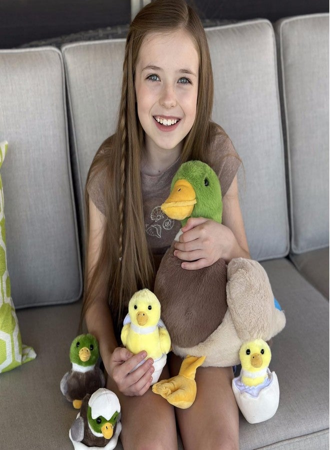 MaoGoLan Mallard Duck Stuffed Animals in Bulk, 7-in-1 Large Plush Toys with Mommy Duck and Ducklings & Eggs Inside Zippered Belly - Girls Easter Gift Nursery Baby Shower Decor - Image 2