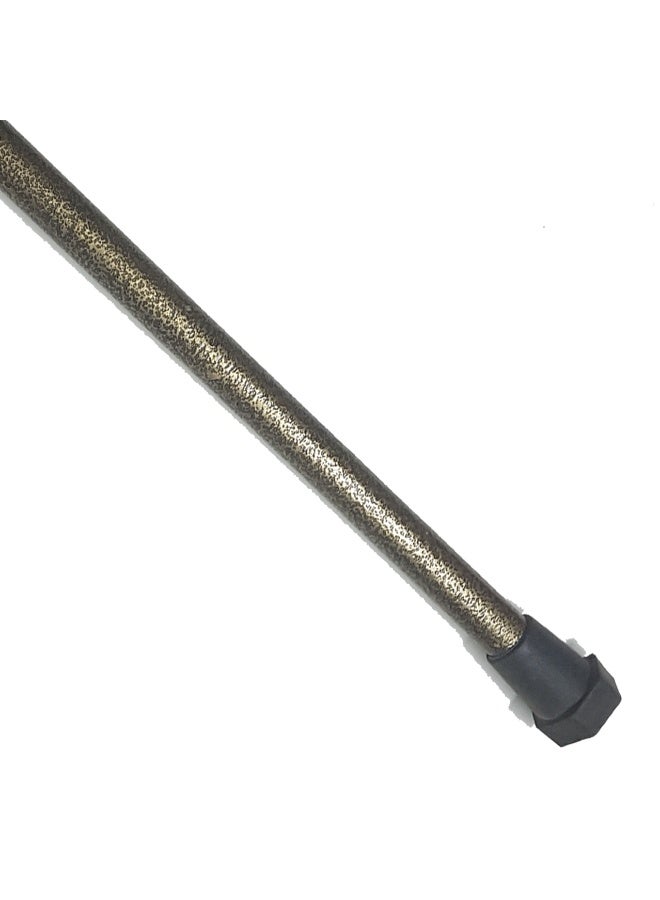 Men's Metal Body Cane with Plastic Handle, Brass - Image 3