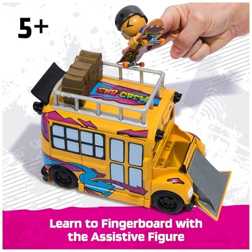 TECH DECK Sk8 Crew 2-in-1 Transforming Ultra Sk8 Bus & Storage with Fingerboard & Figure, Collectible Mini Skateboards, Kids Toys for Ages 5 and up - Image 3