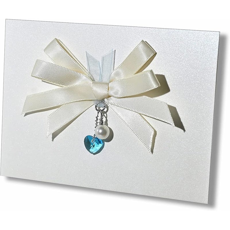 Korotho - Gifts for Daughter on Wedding Day - Something Blue for Bride, Bridal Shower Gift, Mother to Daughter Present, Heart Charm, Bouquet Charm - Image 1