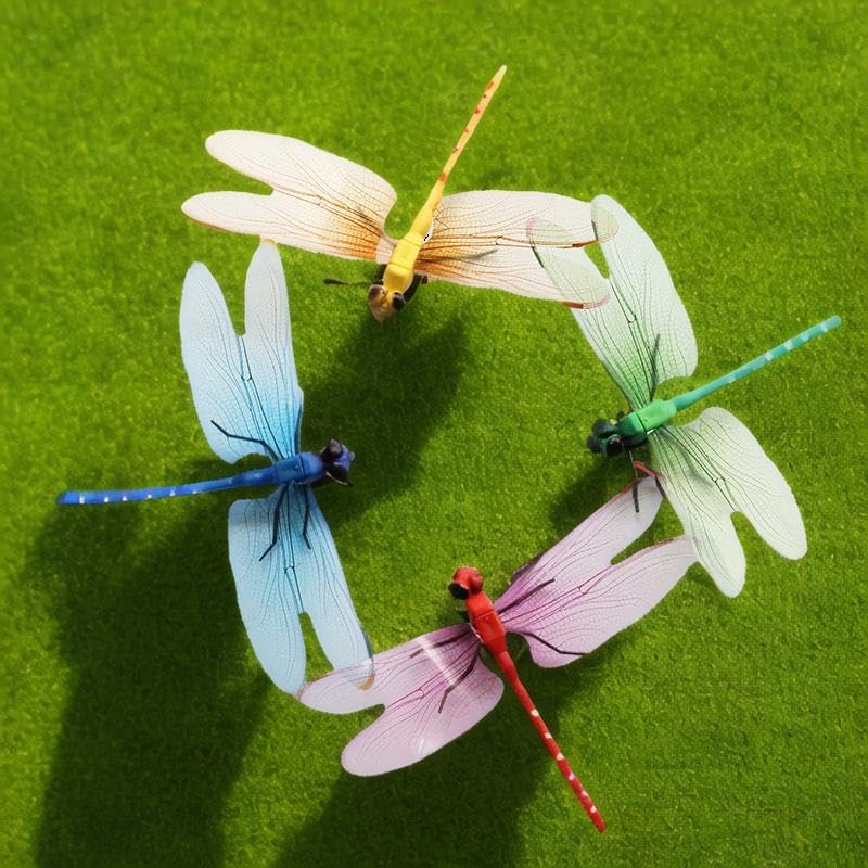 CHOUYUHE 12 Pieces Dragonfly Garden Decor 3D Dragonfly Garden Stakes 4Colors Ideal for Garden Decorations and House Warmings CHOUYUHE - Image 5
