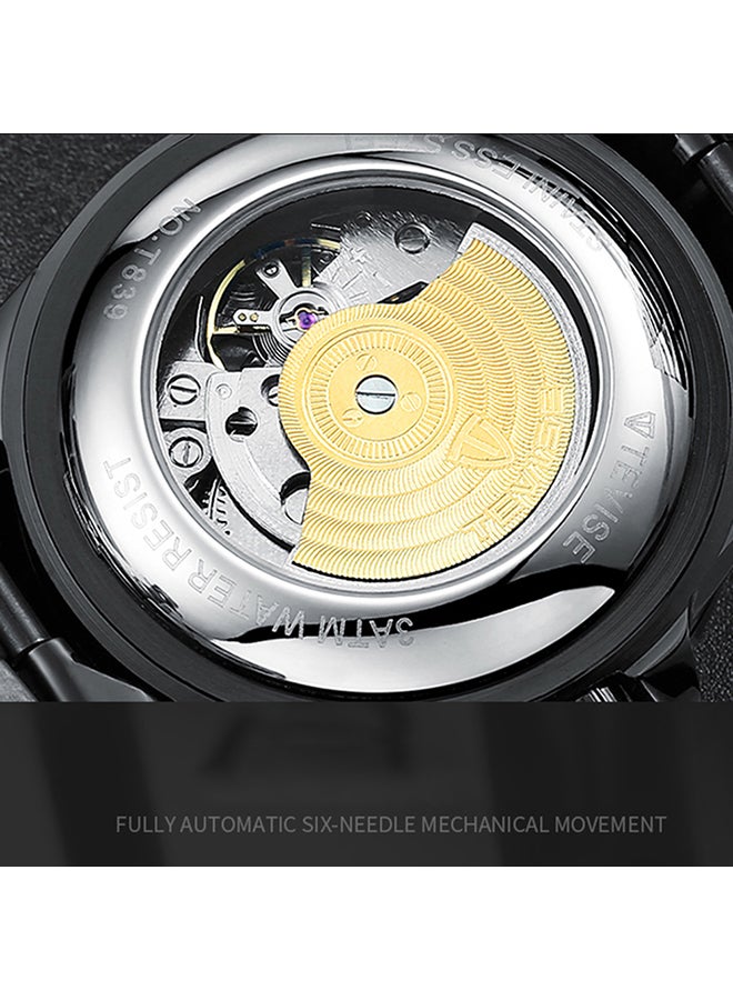 تيفيز ساعة يد بعقارب وسوار من الإستانلس ستيل للرجال - Image 5