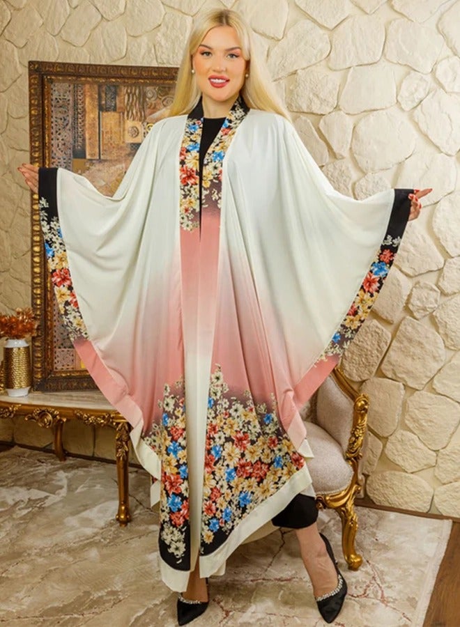 زمرد قفطان دبي حرير سوفت  - Image 2