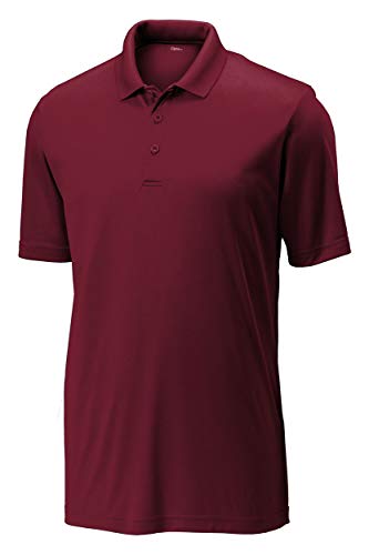 Opna Mens Dry-Fit Golf Polo Shirts,Maroon,Medium - Image 1